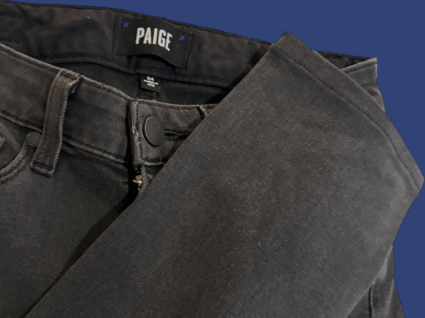PAIGE ‘hoxton ultra skinny’ grey jeans size 24