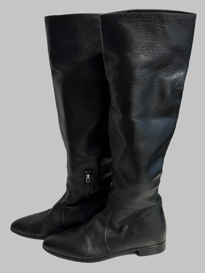 PRADA knee high boots size 10