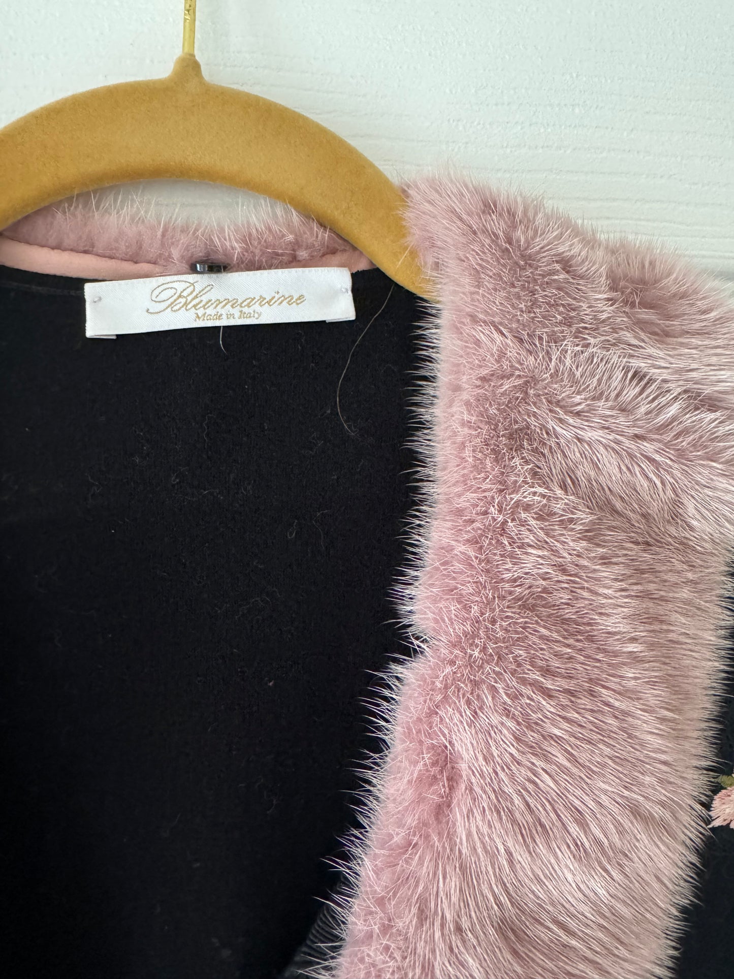 BLUMARINE mink collar cardigan