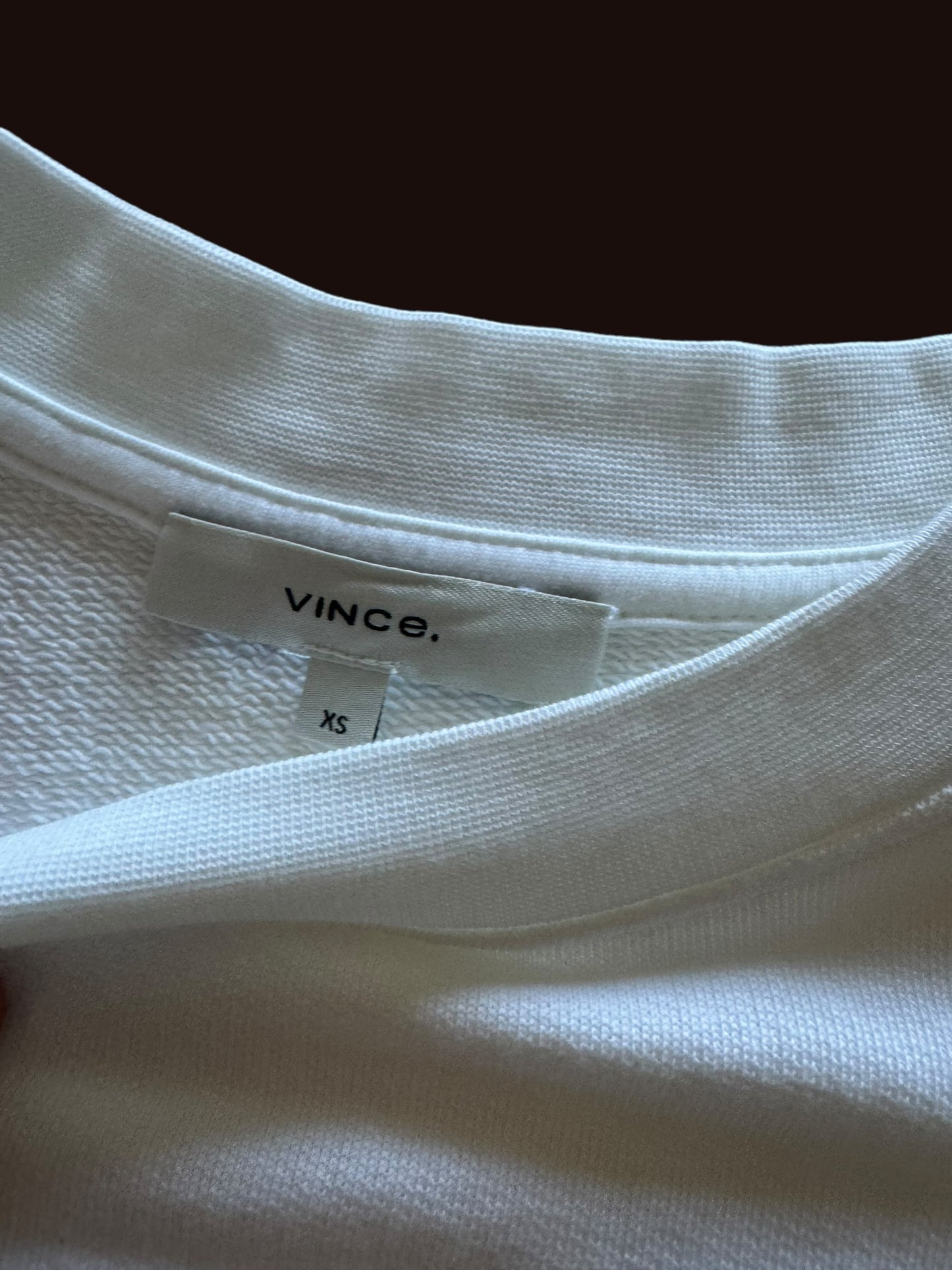 VINCE cream crew neck sweater