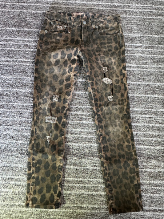 R13 cheetah jeans size 25