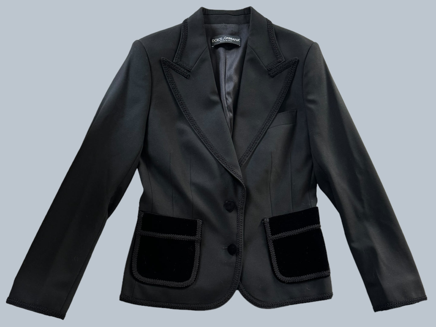 DOLCE & GABBANA black blazer size small