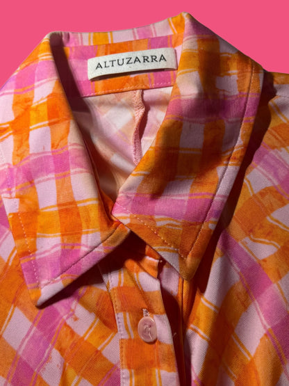 ALTUZARRA pink & orange dress