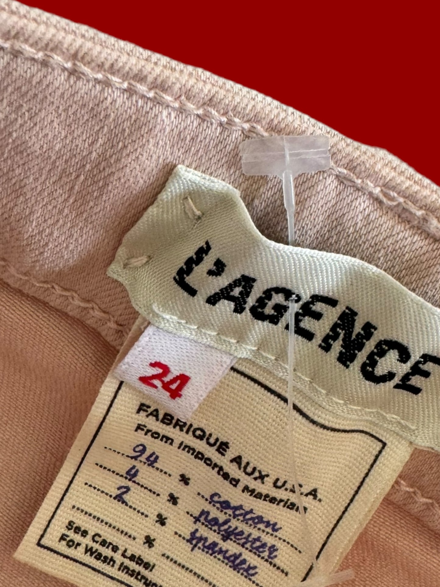 L’AGENCE pink jeans size 24