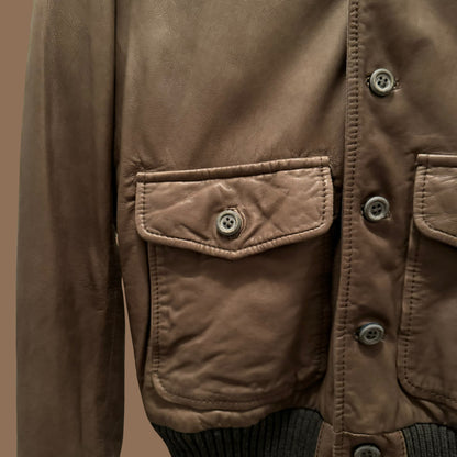 mens leather jacket size medium