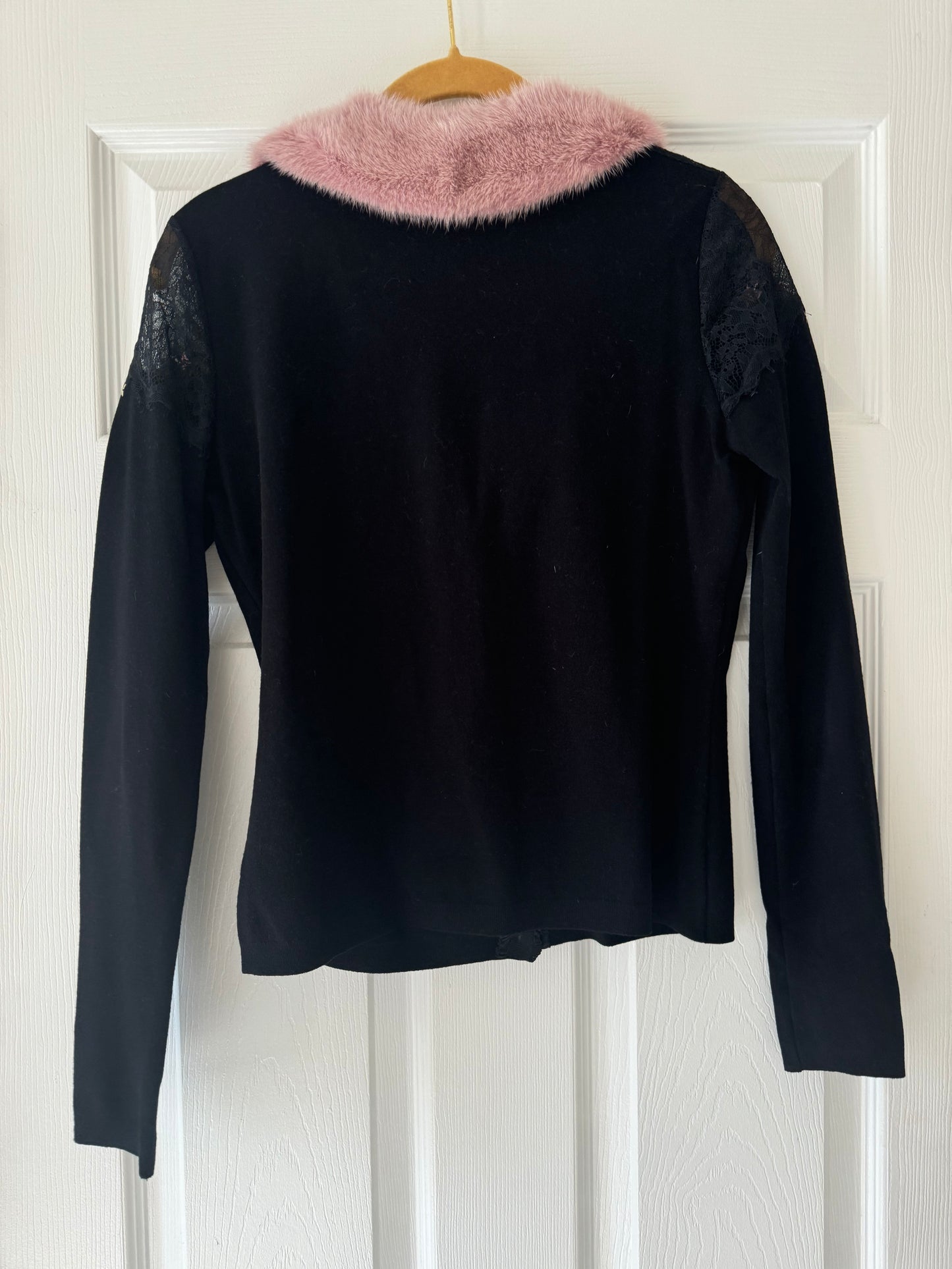 BLUMARINE mink collar cardigan