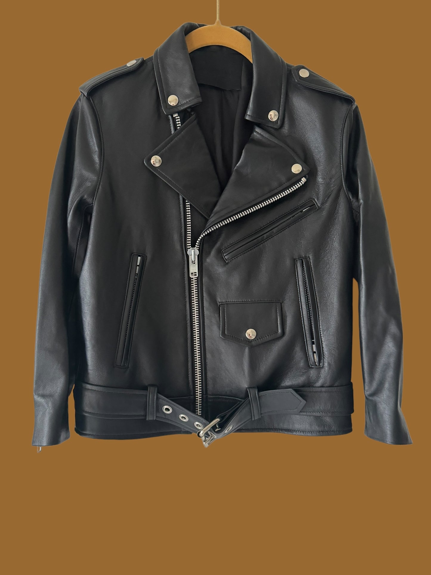 MARKOO leather moto jacket