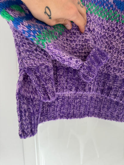 XIRENA knit purple sweater size xs