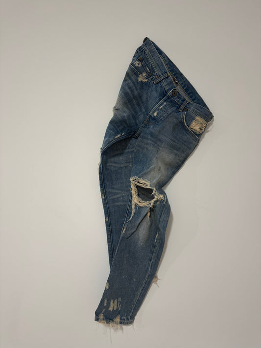 NSF distressed ‘straight slouch’ jeans