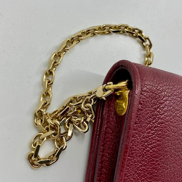 Marc Jacobs Burgundy & Gold Chain Bag