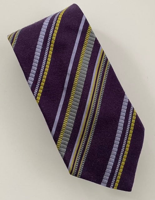 Etro Purple & Green Striped Tie