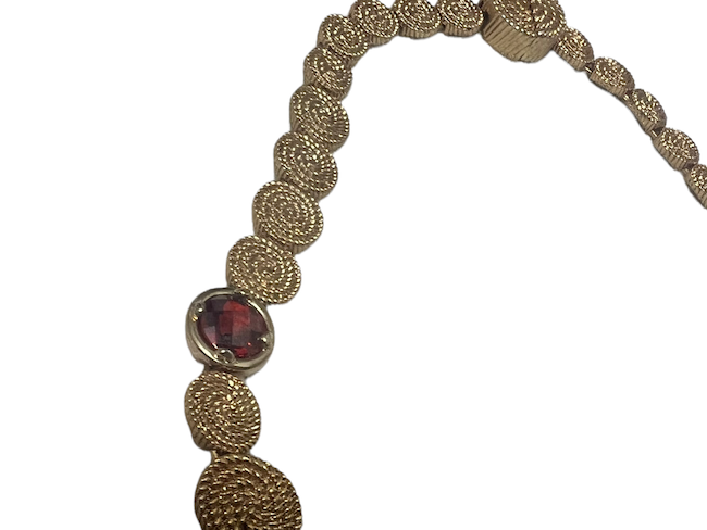 Gold Tone Medallion Necklace